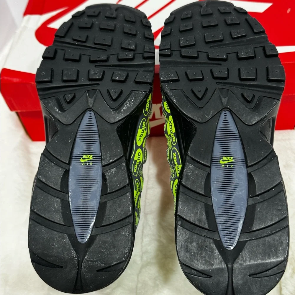Nike Kids Air Max Sneakers Gray and Neon Yellow